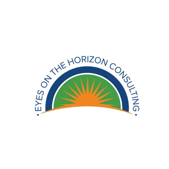 Eyes on the Horizon Consulting logo with a rising sun over an arc