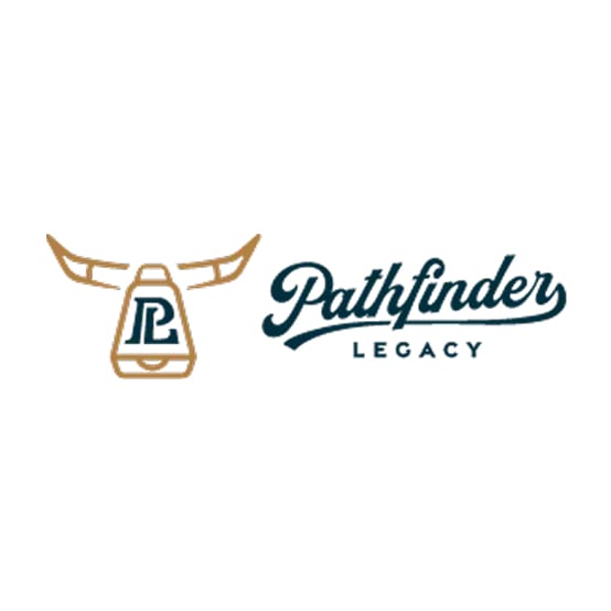 Pathfinder Legacy logo with a longhorn monogram badge