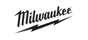 Milwaukee Tool logo: script wordmark crossed by a lightning bolt